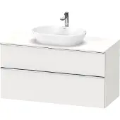 Duravit D-Neo Konsolenwaschtischunterbau wandhängend, 1200x664x550mm, 1 Auszug, 1 Schubkasten, mit Griff chrom, DE4969010180000