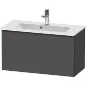 Duravit D-Neo Waschtischunterbau wandhängend, 810x440x372mm, 1 Auszug, mit Griff Diamantschwarz, DE42690BD490000, Farbe: Graphit Matt Dekor