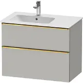 Duravit Waschtischunterschrank D-Neo 81x46,2cm, 1 Kast, B li, gol pol/grau ma