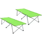 vidaXL Klapp Schlafbett fürs Camping 2 pcs Grün 194 x 62,5 x 42,5 cm