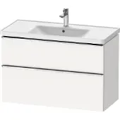 Duravit D-Neo Waschtischunterbau wandhängend, 984x625x452mm, 1 Auszug, 1 Schubkasten, mit Griff Chrom, DE4356010180000, Farbe: Weiß Matt Dekor