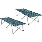 vidaXL Klapp Schlafbett fürs Camping 2 pcs Wald 194 x 62,5 x 42,5 cm