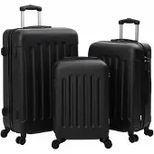 vidaXL Koffer 3 Stk. Schwarz 50 x 31 x 78 cm ABS Kunststoff
