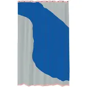 Mette Ditmer - NOVA ARTE shower curtain - Light grey / Cobalt