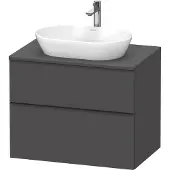 Duravit Waschtischunterschrank D-Neo 80x55cm, sw/Grap m, 2 SBK, 1 A, 1 Pl