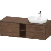 Duravit D-Neo Meuble sous-vasque en console suspendu (découpe à droite), 1400x459x550mm, 2 tiroirs, 2