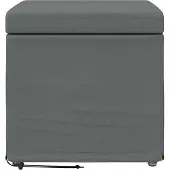 vidaXL Hocker Dunkelgrau 41 x 41 x 40 cm Stoff und Pressholz