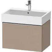Duravit D-Neo Waschtischunterbau wandhängend, 684x440x442mm, 1 Auszug, mit Griff Edelstahl gebürstet, DE4272070750000, Farbe: Leinen Matt Dekor