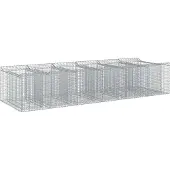 vidaXL Gabionen-Hochbeet 2 Stk. 300 x 100 x 60 cm Verzinkter Stahl