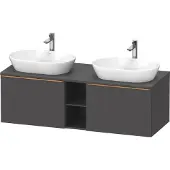 Duravit Waschtischunterschrank D-Neo 140x55cm, 2 A, 1 Pl, B bs, b geb/Gra ma