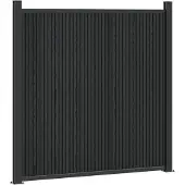 vidaXL Zaunelement WPC und Aluminium Schwarz
