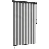 vidaXL Rollo Anthrazit und Weiß 120 x 250 cm Stoff und Aluminium