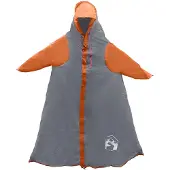 vidaXL 2-in-1 Regenponcho mit Kapuze Grau und Orange