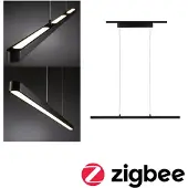 Paulmann URail Lento LED-Pendel ZigBee CCT schwarz Lento, dimmbar, schwarz, für Wohn- / Esszimmer, Metall, Modern
