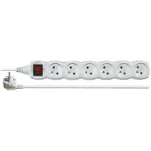 Emos 1902160300, Geändert, Weiß, 6 AC-Ausgänge, 3 m, 250 V, 10 A