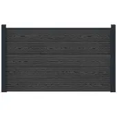 vidaXL zaunset 180 x 105 cm WPC und Aluminium Schwarz