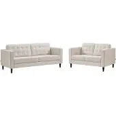 Vente-unique Couchgarnitur Dibalu Beige 141 cm 200 cm