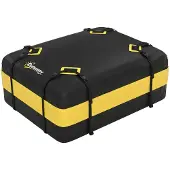 Outsunny Dachbox Auto 425L Wasserdicht Gepäckbox mit 8 Verstärkte Gurte Gelb