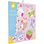 Janod - 12 Kawaii Papierdosen zum Basteln - 12 Basteleien + 1 Stickerbogen - DIY - Les Ateliers Du Calme - Kit Kreative Freizeitaktivitäten für Kinder