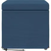 vidaXL Hocker Blau 41 x 41 x 40 cm Stoff und Pressholz