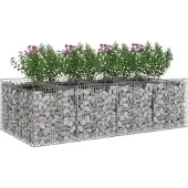 vidaXL Gabionen-Hochbeet 2 Stk. 200 x 100 x 60 cm Verzinkter Stahl