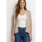 Street One Strickjacke Kurzarm Jacke im Strick-Look mit Glitzer