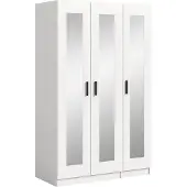 Xonox Garderobenschrank Kleiderschrank Visby | 3 Spiegeltüren | weiß