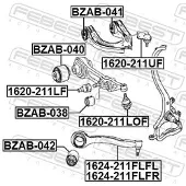 FEBEST 1624-211FLFL Querlenker Links Vorne Unten passend für MERCEDES-BENZ E-Klasse Limousine (W211)