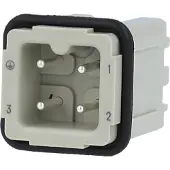 Harting Han 3A Stifteinsatz (M) Quick-Lock-Anschluss, 3-polig+PE 230V/400V, 10A - 1 Stück