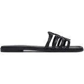 Tommy Hilfiger Pantoletten Th Script Flat Mule Lth FW0FW09368 Schwarz 21