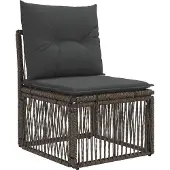vidaXL Gartensofa-set 7 pcs Grau und Dunkelgrau Poly-Rattan