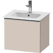 Duravit D-Neo Waschtischunterbau wandhängend, 510x440x402mm, 1 Auszug, mit Griff Edelstahl gebürstet, DE4260070910000, Farbe: Taupe Matt Dekor