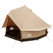vidaXL Familienzelt Creme 6-Personen Polybaumwolle