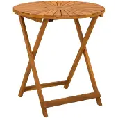 vidaXL Klappbarer Gartentisch Natur Ø70 x 75 cm Massivholz Akazie