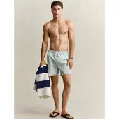 Gant Badehose Striped Seersucker Herren Muted Turquoise-S