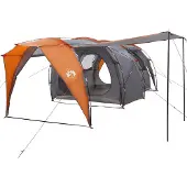 vidaXL Tunnelzelt 6 Personen Grau und Orange