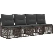 vidaXL Gartensofa-set 8 pcs Grau und Dunkelgrau Poly-Rattan