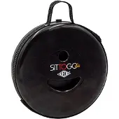 Wedo Teleskophocker SITTOGONXT, zusammenschiebbar, höhenverstellbar, mit Umhängegurt, bis 150 kg, ABS-Kunststoff, schwarz