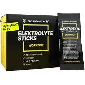 Natural Elements Elektrolyte Sticks Workout - Zitrone zur besseren Aufnahmen für Sport & Erholung 110 g Pulver