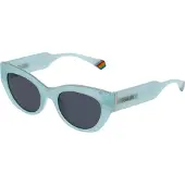 Polaroid PLD 6199/S/X Damen-Sonnenbrille Vollrand Butterfly Kunststoff-Gestell, blau
