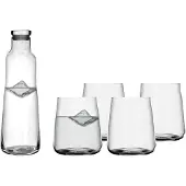 Lyngby Karaffe mit Gläsern Zero Clear (5er Set)