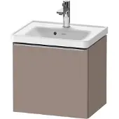Duravit D-Neo Waschtischunterbau wandhängend, 484x440x372mm, 1 Auszug, mit Griff Edelstahl gebürstet, DE4248070430000, Farbe: Basalt Matt Dekor