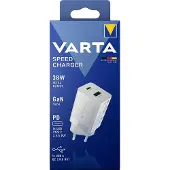Varta Speed Charger 38w Gan Pd Usb-c 20w + Usb-a 18w Usb-a-und Usb-c-wandladegerät