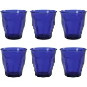 Duralex 6x Saphir 250ml Picardie Glasbecher - Glas Wasser Wine Whiskey Gin Saft Cocktail Trinken Glaswaren Tassenset - Von