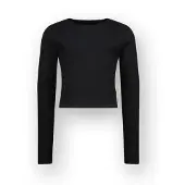 Vingino T-shirt Basic crop rib top Mädchen Schwarz 128
