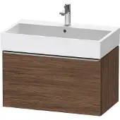 Duravit D-Neo Waschtischunterbau wandhängend, 784x440x442mm, 1 Auszug, mit Griff Edelstahl gebürstet, DE4273070210000, Farbe: Nussbaum Dunkel Matt Dekor