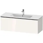 Duravit D-Neo Waschtischunterbau wandhängend, 1210x440x462mm, 1 Auszug, mit Griff Diamantschwarz, DE42640BD220000, Farbe: Weiß Hochglanz Dekor