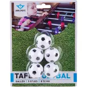 Angel Sports Tischfußball-Ballset Schwarz/Weiß - 5 Stück