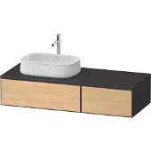 Duravit Zencha Konsolenwaschtischunterbau, 1300x550mm, 2 Auszüge, 1 Ausschnitt, ZE4816030800000