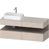 Duravit Waschtischunterschrank Qatego 140x55x60cm, ba m/ta m, Pl, Beck. li